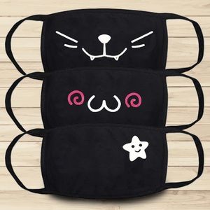Cat, Kitty, Star Face Masks, Kawaii, 3